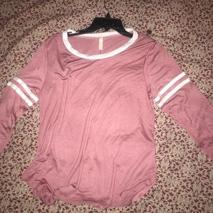 Pink & White Long-sleeve Shirt